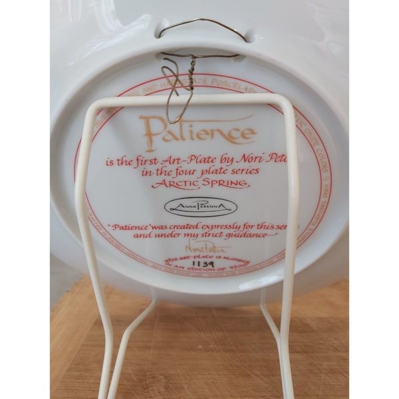 Vintage Nori Peter Arctic Spring Series Ceramic Plate 'Patience', Wall decor,... - Picture 3 of 4